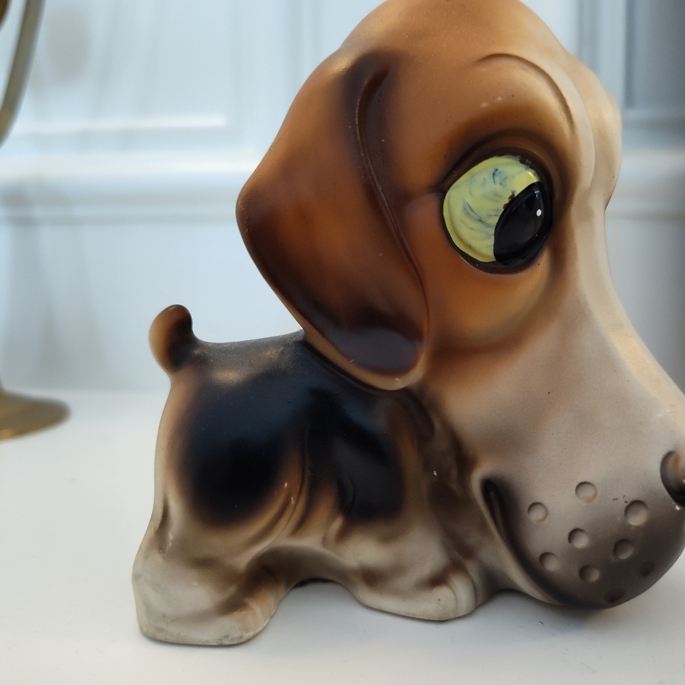 VINTAGE 1950's NORLEANS Japan Big Head Beagle Figurine ORIGINAL TAG - Picture 3 of 8